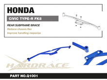 画像をギャラリービューアに読み込む, HARDRACE   HONDA CIVIC &#39;16-21-/ CIVIC TYPE-R &#39;18-22- REAR SUB-FRAME BRACE - 1PCS/SET
